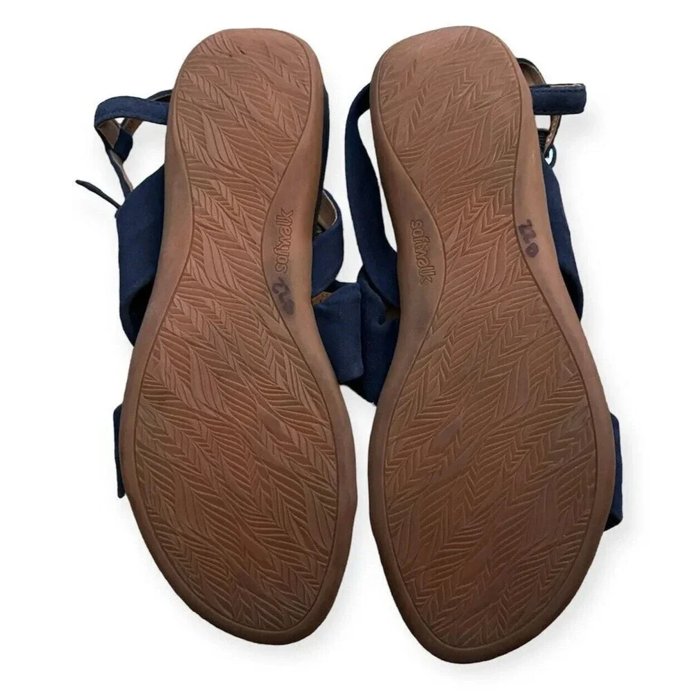 SoftWalk Tieli Sandals, Navy Suede, Women's 12 M‎